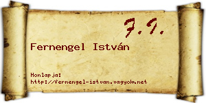 Fernengel István névjegykártya