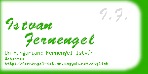 istvan fernengel business card
